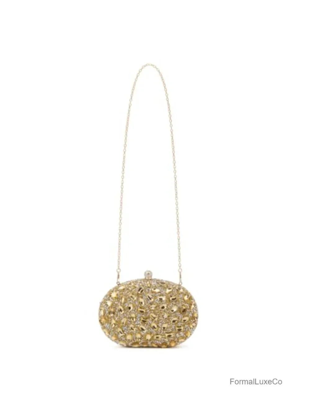 Rhinestone Clutch Purse Double-sided Sparkling Crystal Evening Bag with Pearl